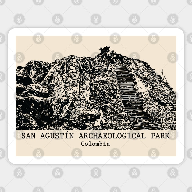 San Agustín Archaeological Park - Colombia Magnet by Lakeric